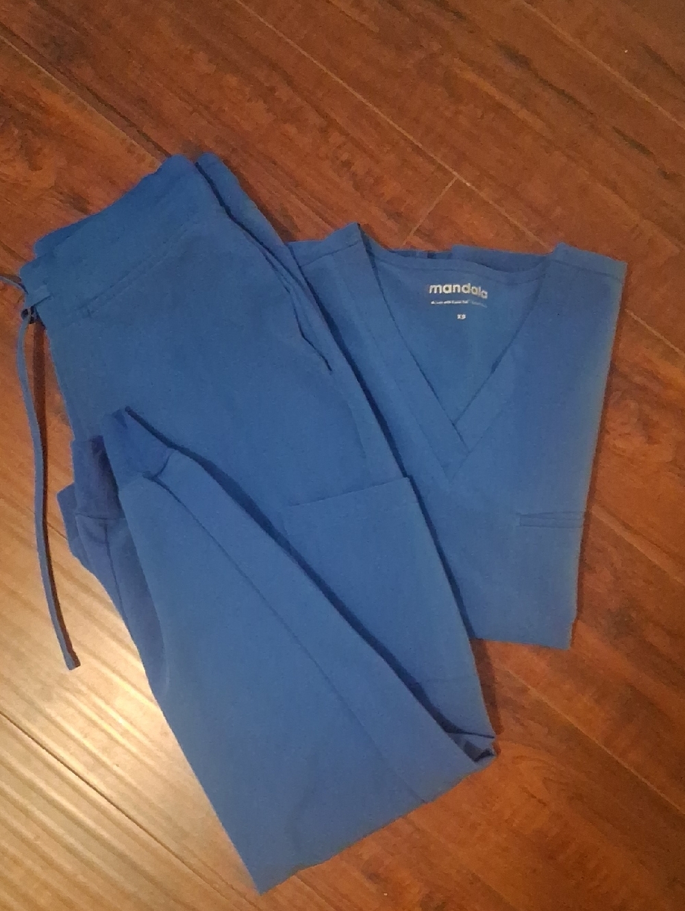 Mandala Blue Medical Scrub Set